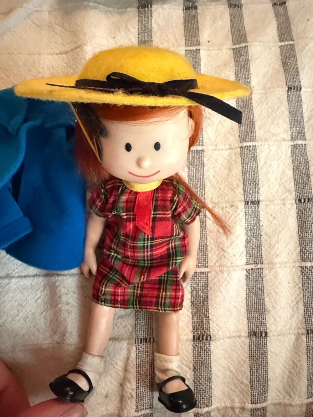 Madeline Doll with Red Hair and Red Plaid Outfit- Vintage Toy